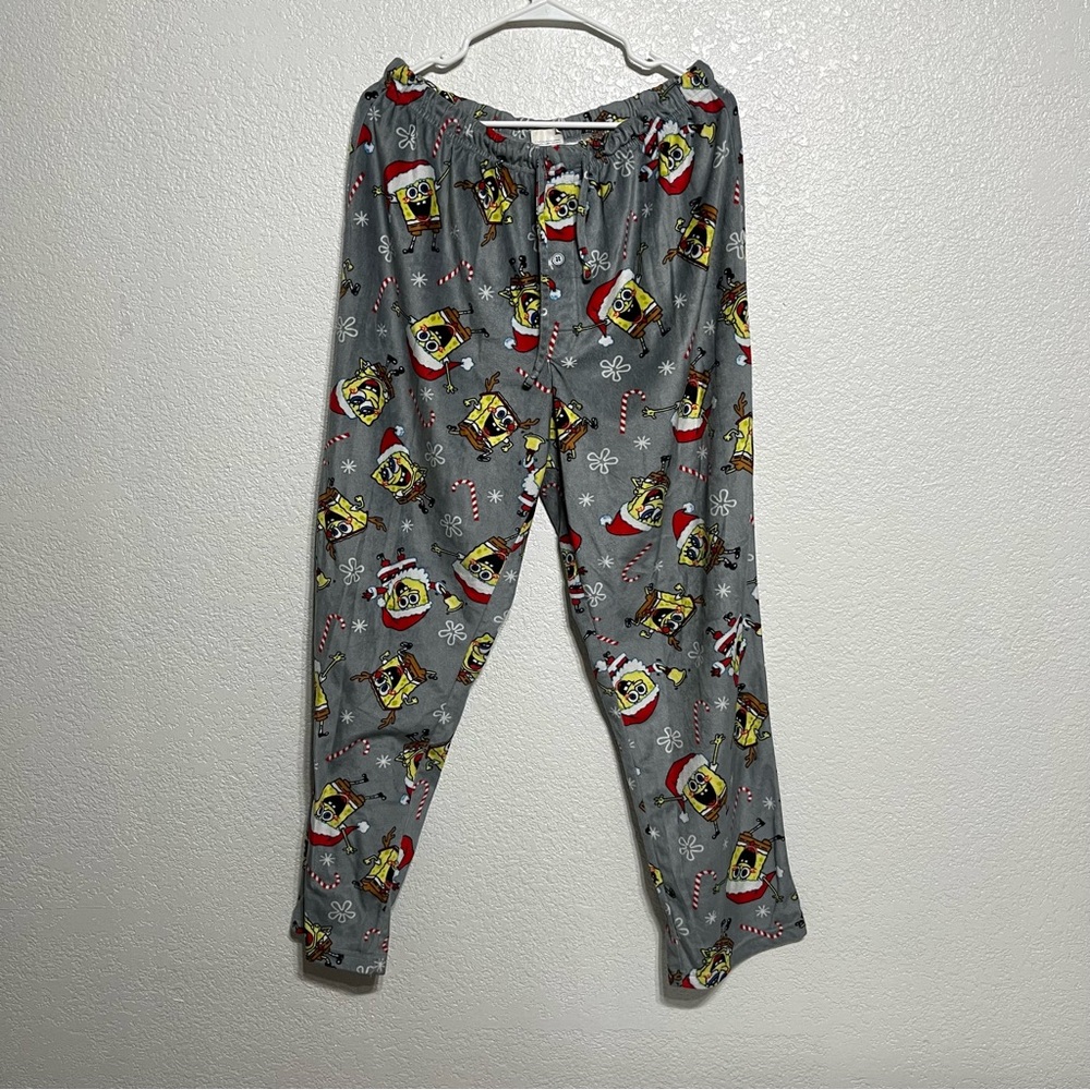 SpongeBob SquarePants Christmas Gray Pajama Bottoms